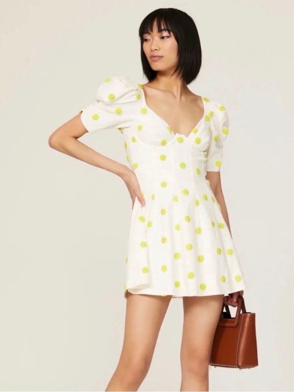 For Love and Lemons Claude Mini polka dot dress M